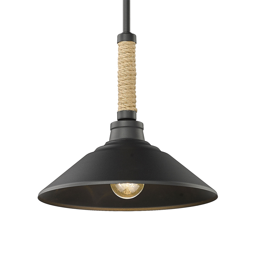 Golden Lighting Journey 1-light Pendant in Natural Black